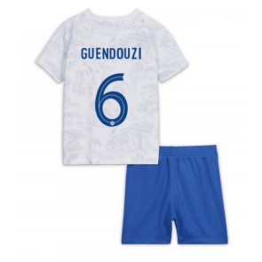 Frankrig Matteo Guendouzi #6 Replika Babytøj Udebanesæt Børn VM 2022 Kortærmet (+ Korte bukser)